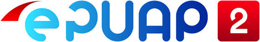 Logo ePUAP 2 z niebieskim napisem ‘ePUAP’ i czerwonym kafelkiem z cyfrą 2.
